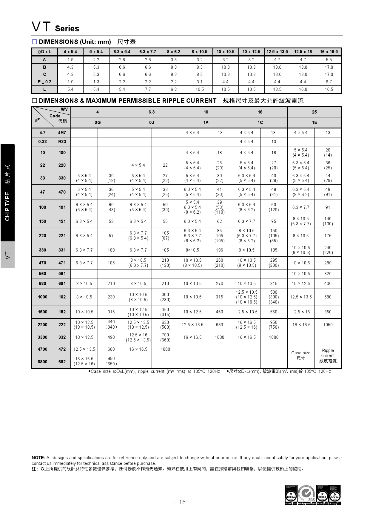 vt贴片铝电解电容