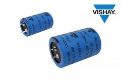 Vishay推出卡扣式功率铝电容电解电容器提高功率密度，耽误利用寿命
