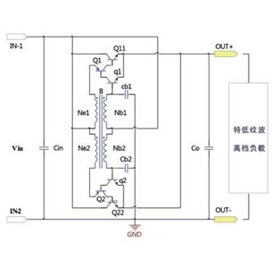 无电解电容低纹波互补达林顿有源滤波器道理示意图